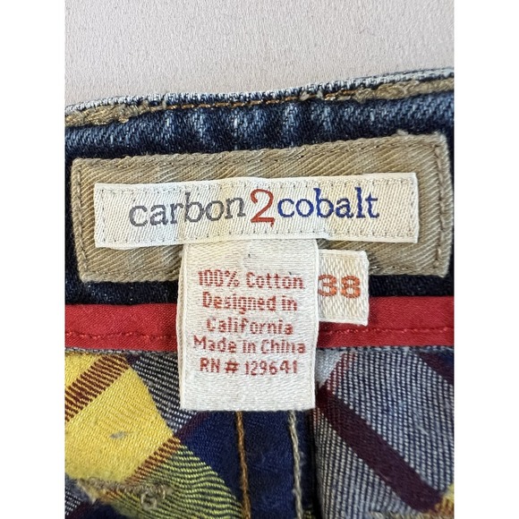 Carbon 2‎ Cobalt Jeans Mens 32X32 Blue Button Fly Straight Leg Classic Denim - Picture 5 of 10